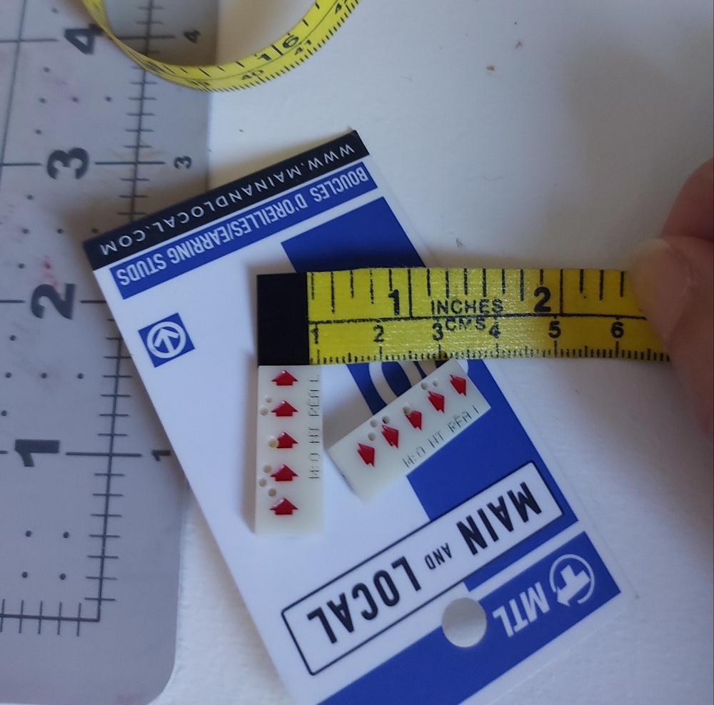 Subway Ticket Earrings - Picture 8 of 8